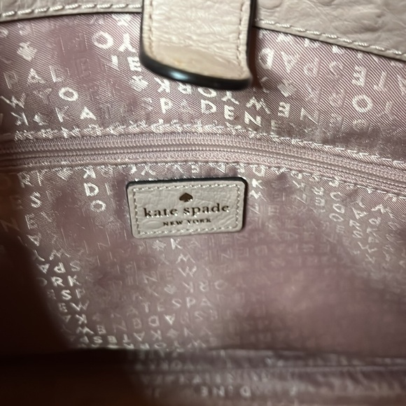 KATE SPADE OSTRICH EMBOSSED BALLET PINK CROSSBODY BAG - Picture 7 of 14